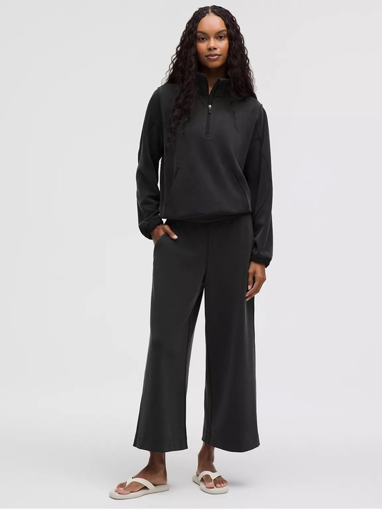 lululemon athletica Pants - Lululemon Softstreme High-Rise Wide Leg Cropped Pants Gray Size Small